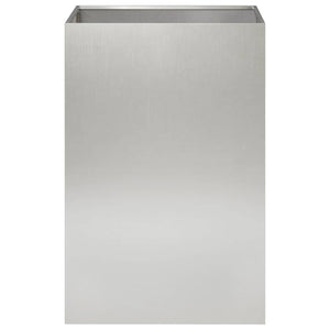 Γλάστρα Κήπου 2 τμχ. Ασημί 50 x 50 x 75 cm Ανοξείδωτο Ατσάλι