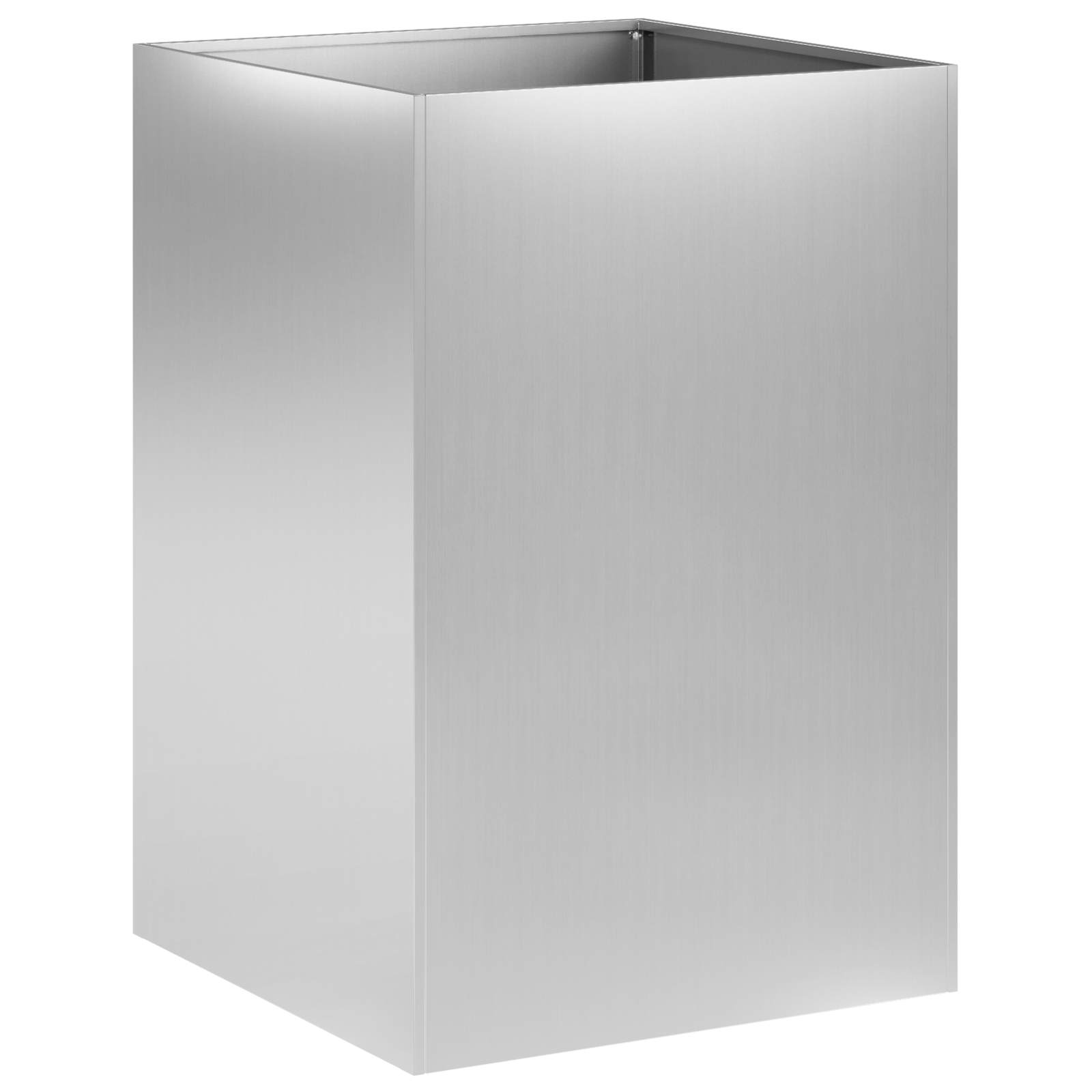 Γλάστρα Κήπου Ασημί 50 x 50 x 75 cm Γαλβανισμένος Χάλυβας - Pakobazaar
