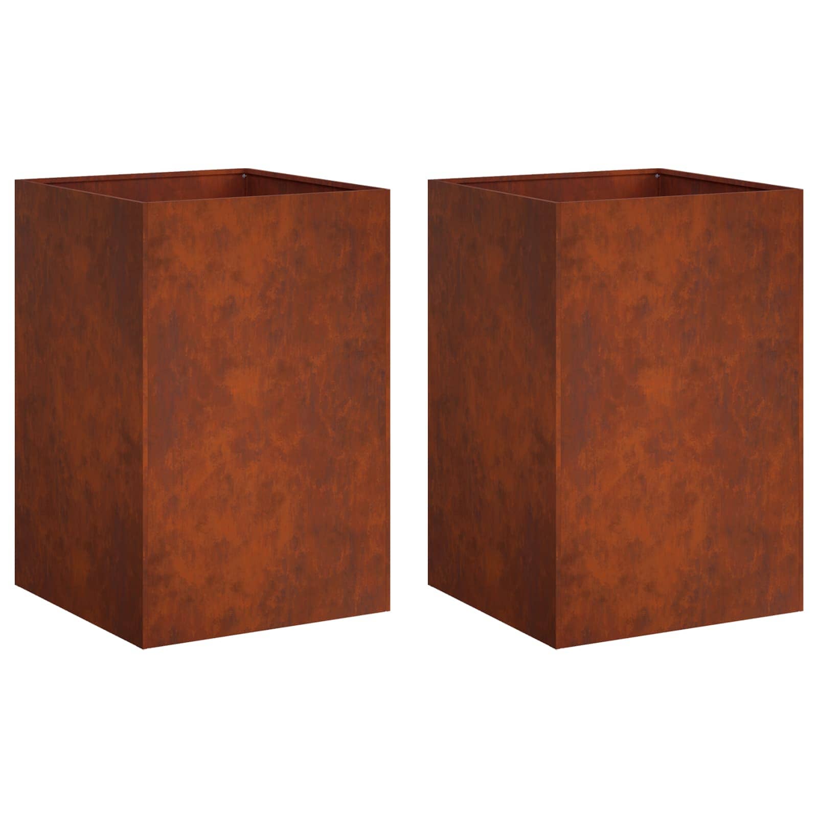 Γλάστρα Κήπου 2 τμχ. Σκ rusty 50 x 50 x 75 cm