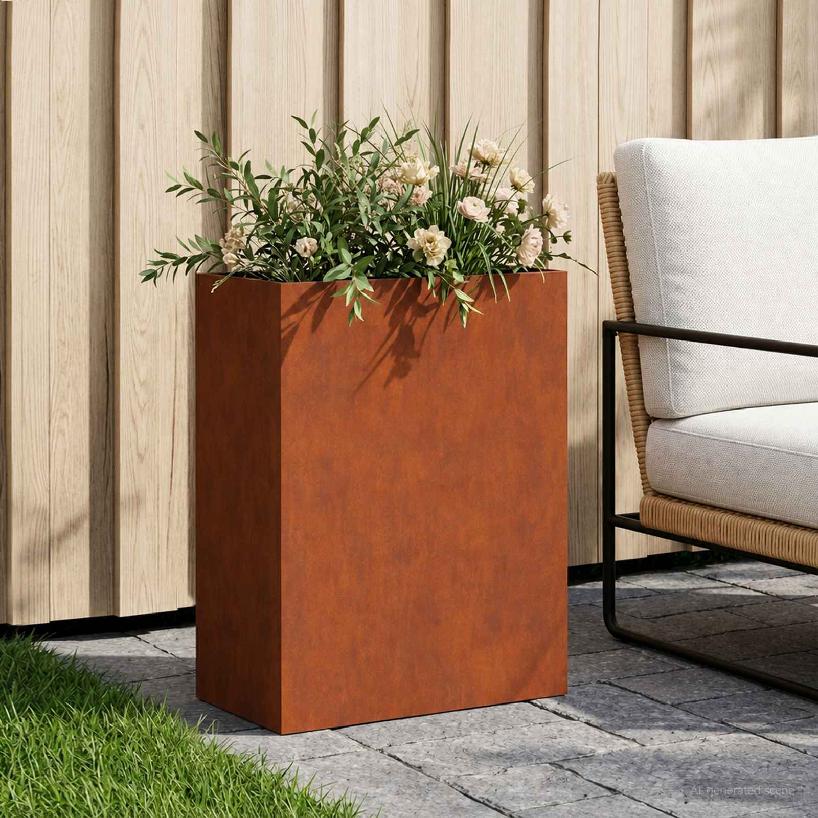 Γλάστρα Κήπου Σκ rusty 40 x 20 x 50 εκ