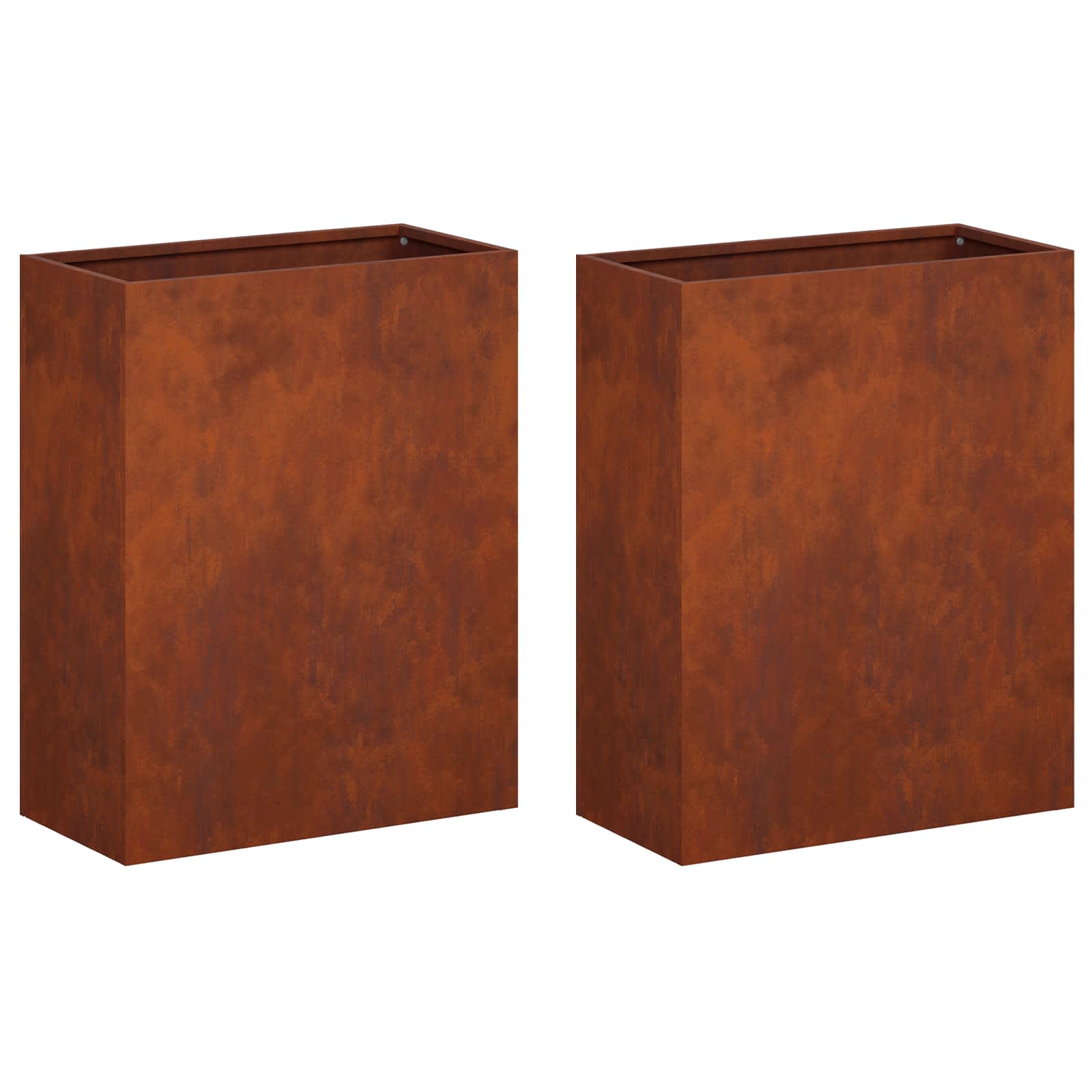 Γλάστρα Κήπου 2 τμχ. Σκ rusty 40 x 20 x 50 εκ