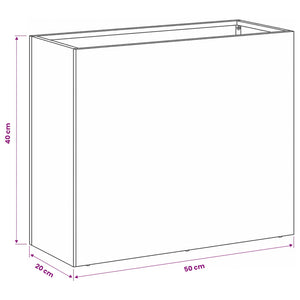 Γλάστρα Κήπου 2 τμχ. Μαύρο 50 x 20 x 40 εκ.