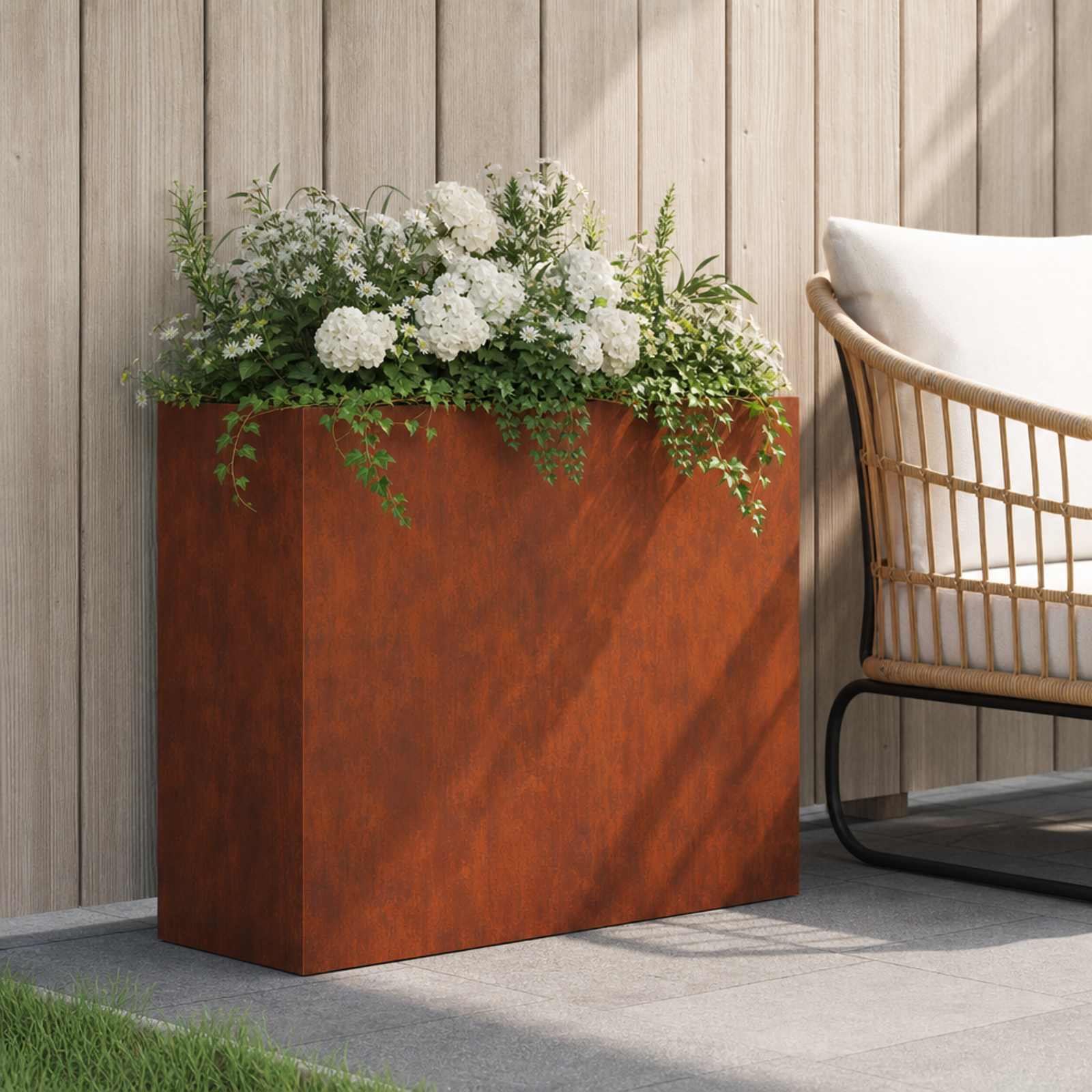 Γλάστρα Κήπου Σκ rusty 50 x 20 x 40 εκ. - Pakobazaar