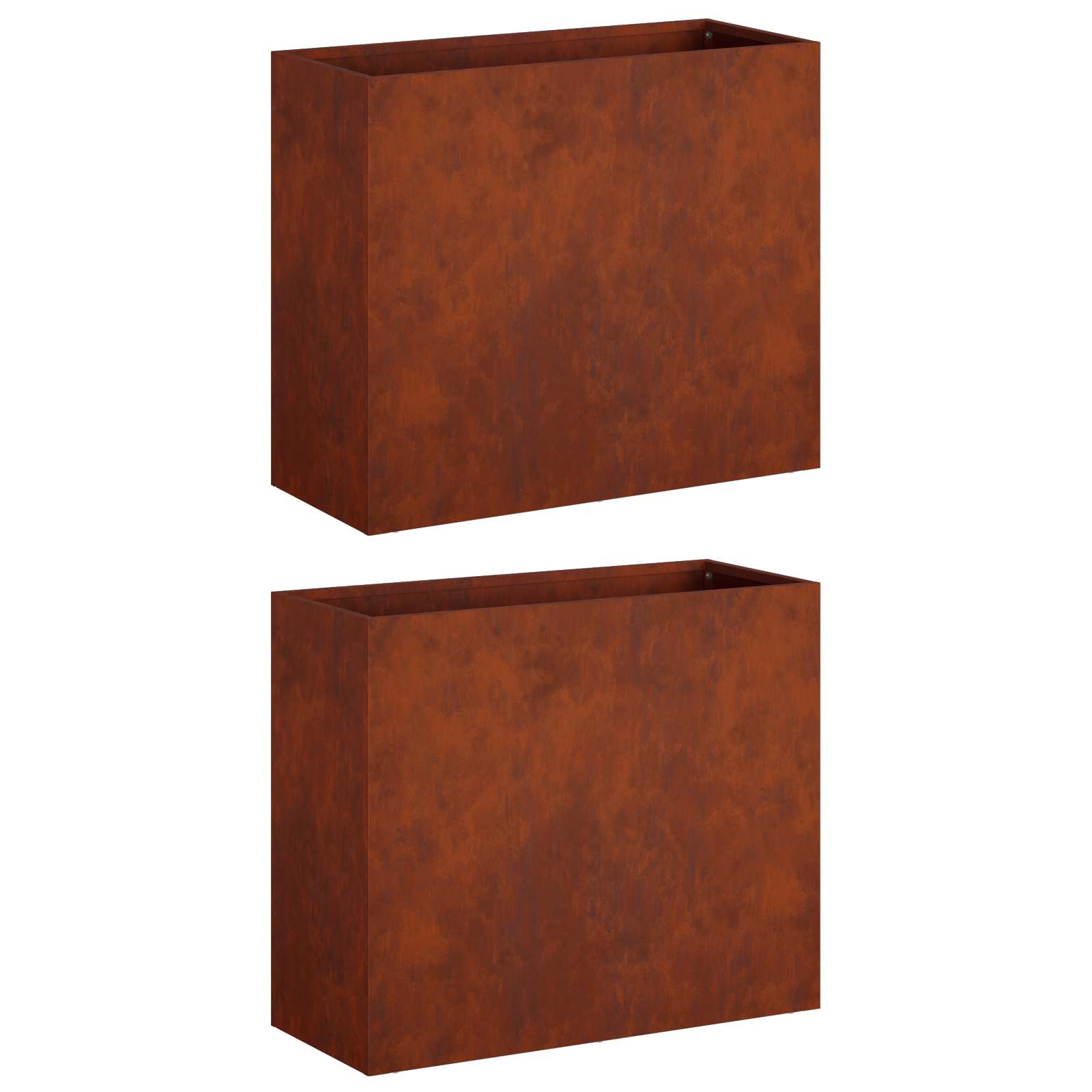 Γλάστρα Κήπου 2 τμχ. Σκ rusty 50 x 20 x 40 εκ. - Pakobazaar