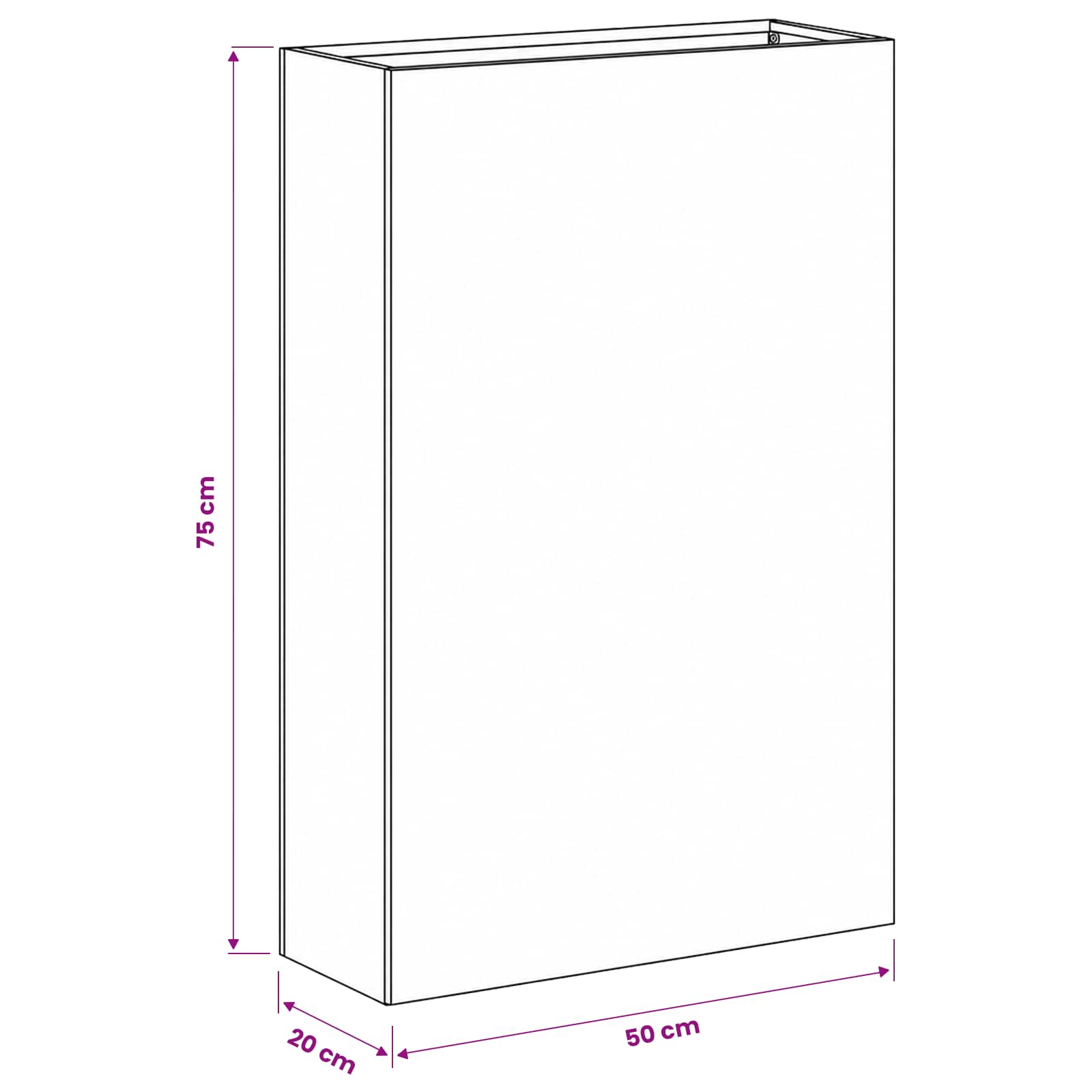Γλάστρα Κήπου 2 τμχ. Λαδί 50 x 20 x 75 εκ. - Pakobazaar