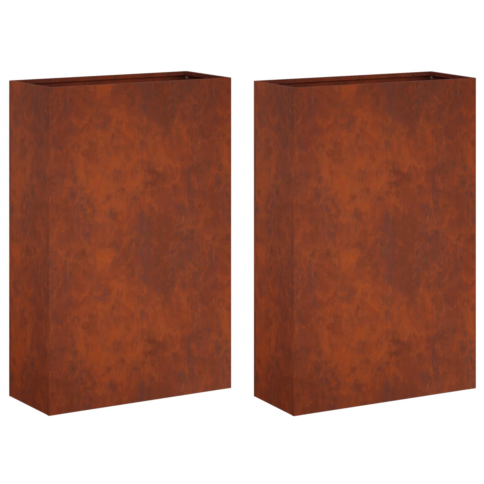 Γλάστρα Κήπου 2 τμχ. Σκ rusty 50 x 20 x 75 εκ. - Pakobazaar