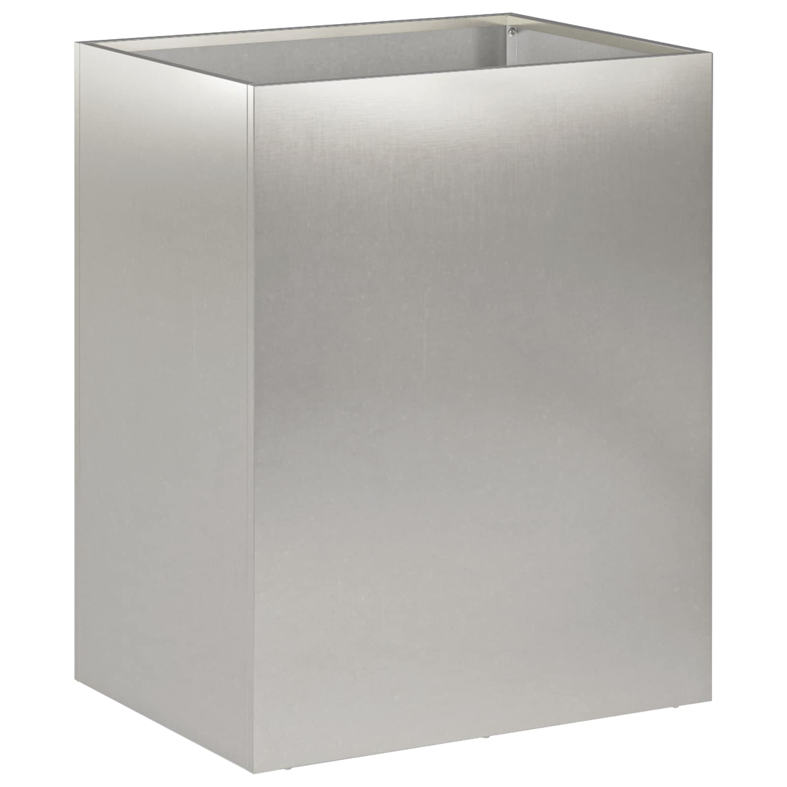 Γλάστρα Κήπου Ασημί 40 x 30 x 50 cm Ανοξείδωτο Ατσάλι