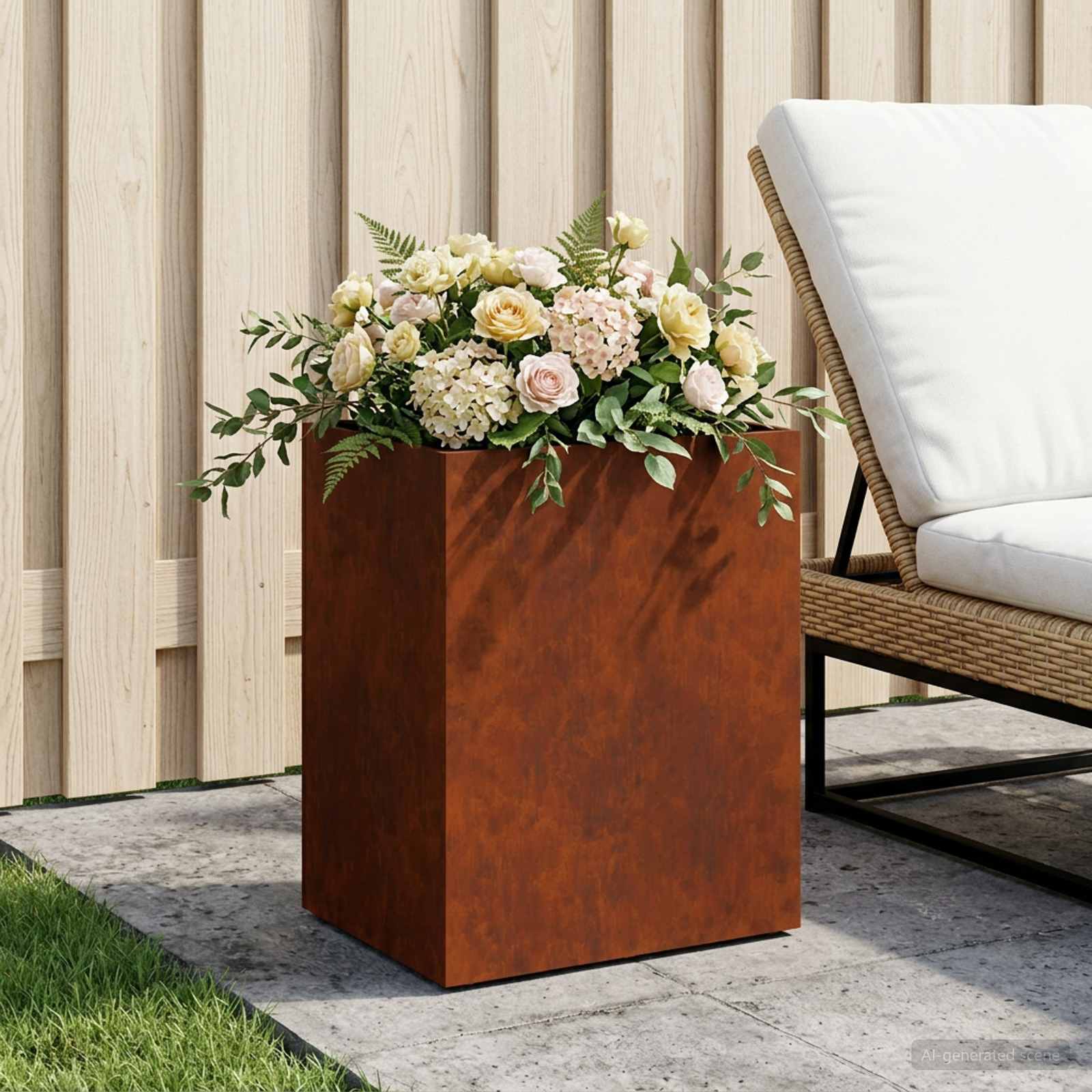 Γλάστρα Κήπου Σκ rusty 40 x 30 x 50 cm - Pakobazaar