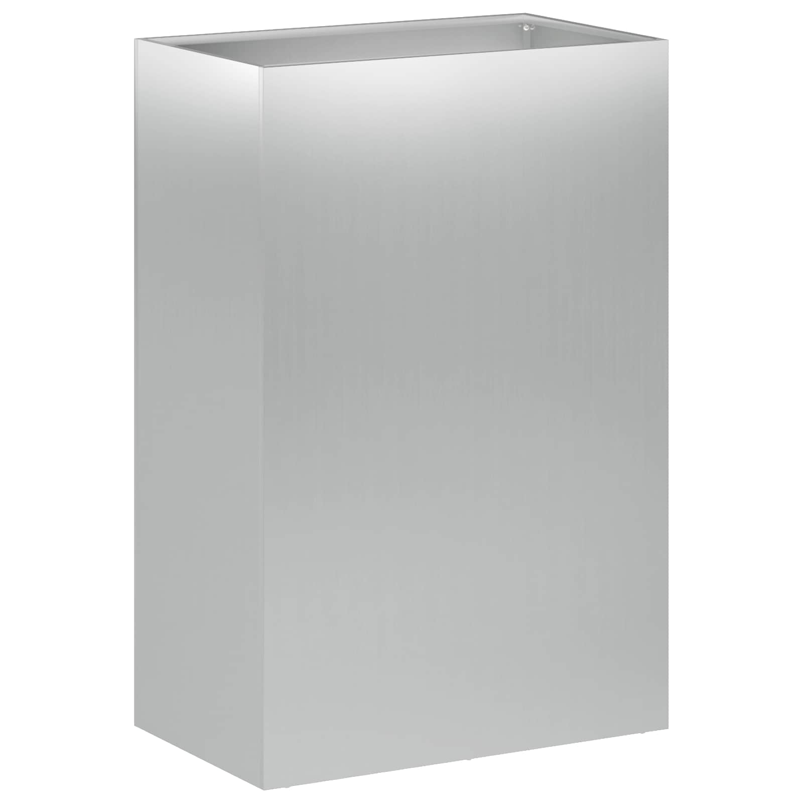 Γλάστρα Κήπου Ασημί 40 x 30 x 75 cm Γαλβανισμένος Χάλυβας - Pakobazaar