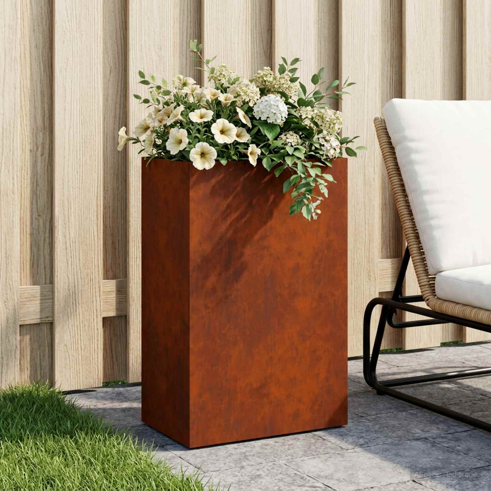 Γλάστρα Κήπου Σκ rusty 40 x 30 x 75 cm - Pakobazaar