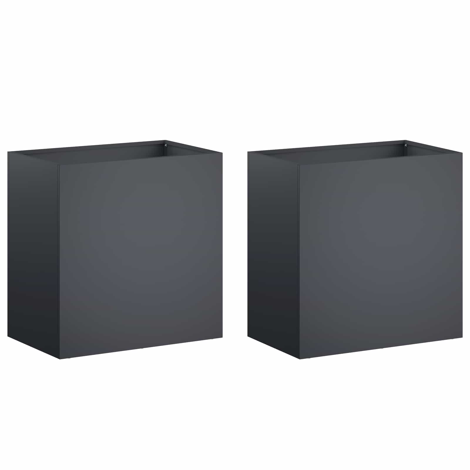 Γλάστρα Κήπου 2 τμχ. Ανθρακί 50 x 30 x 40 εκ.