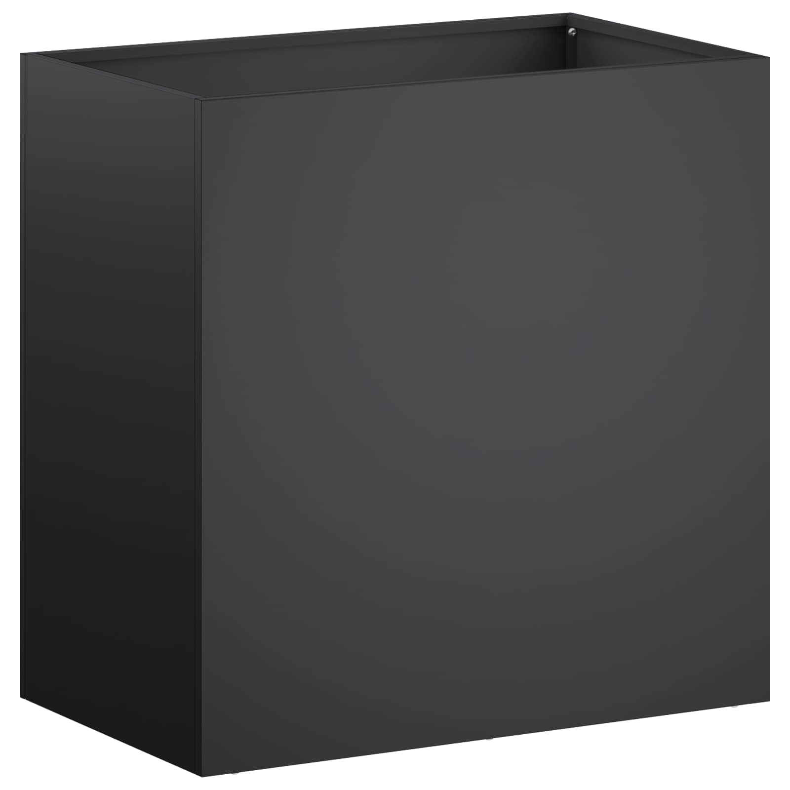 Γλάστρα Κήπου Μαύρο 50 x 30 x 50 cm Ψυχρής έλασης χάλυβας