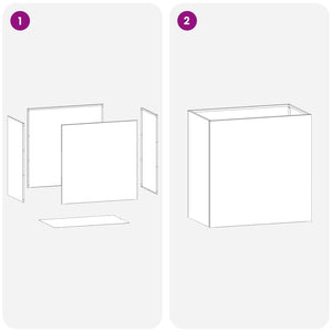 Γλάστρα Κήπου Λαδί 50 x 30 x 50 cm Ψυχρής έλασης χάλυβας