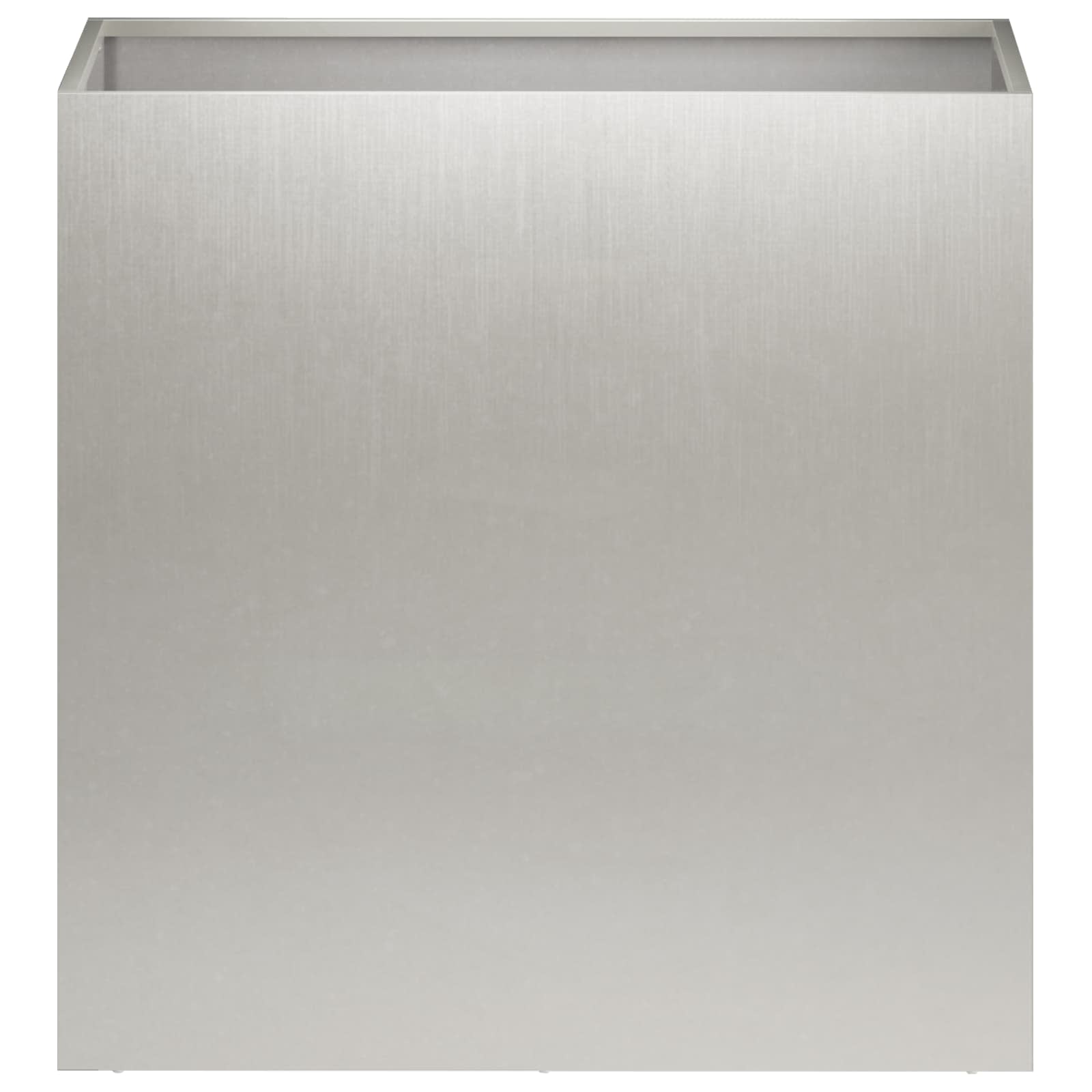 Γλάστρα Κήπου Ασημί 50 x 30 x 50 cm Ανοξείδωτο Ατσάλι - Pakobazaar