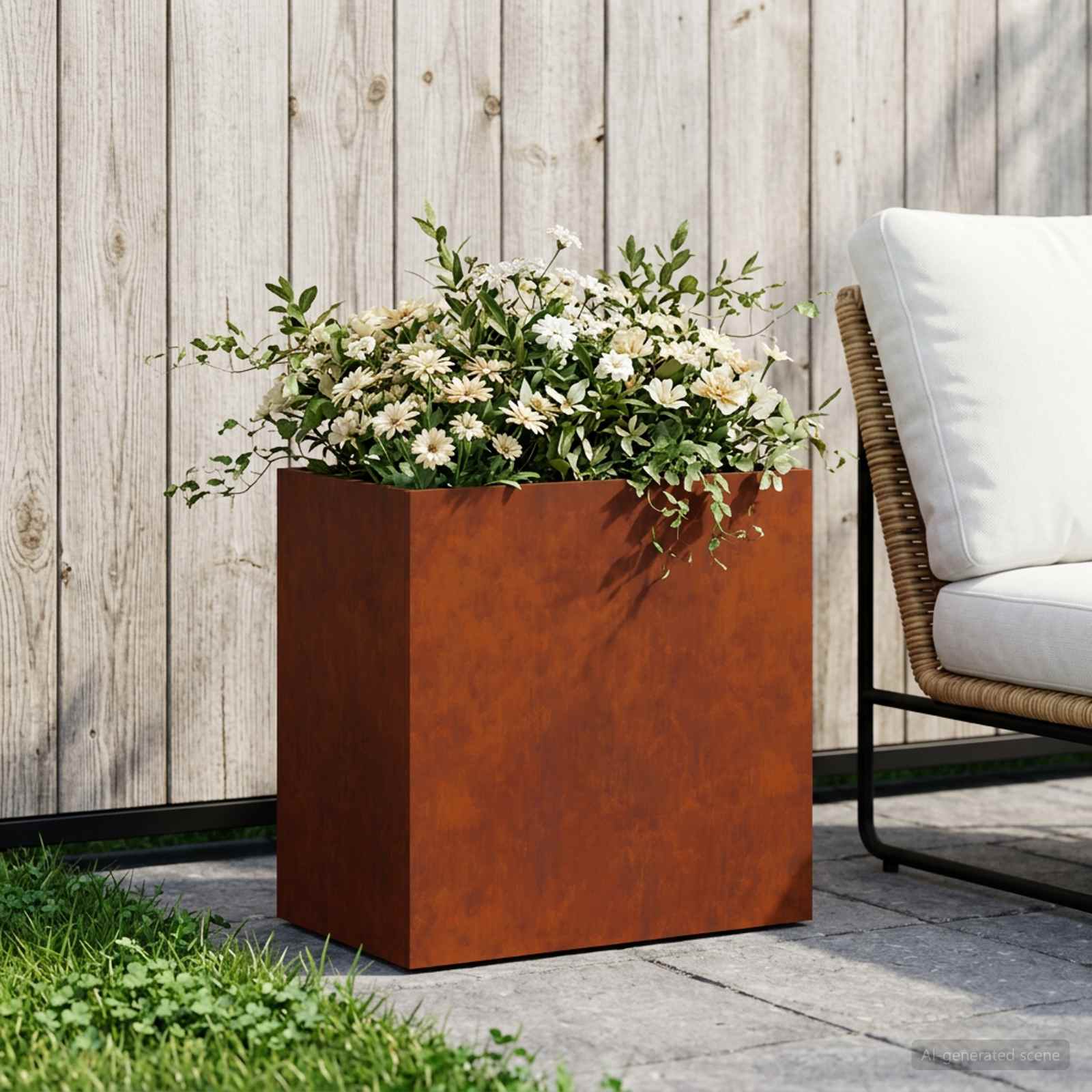 Γλάστρα Κήπου Σκ rusty 50 x 30 x 50 cm