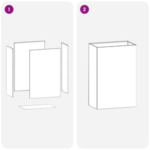 Γλάστρα Κήπου 2 τμχ. Μαύρο 50 x 30 x 75 εκ