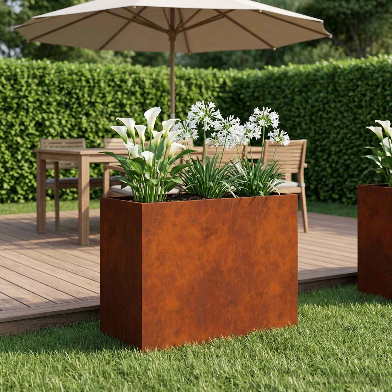 Γλάστρα Κήπου Σκ rusty 60 x 30 x 40 εκ. - Pakobazaar