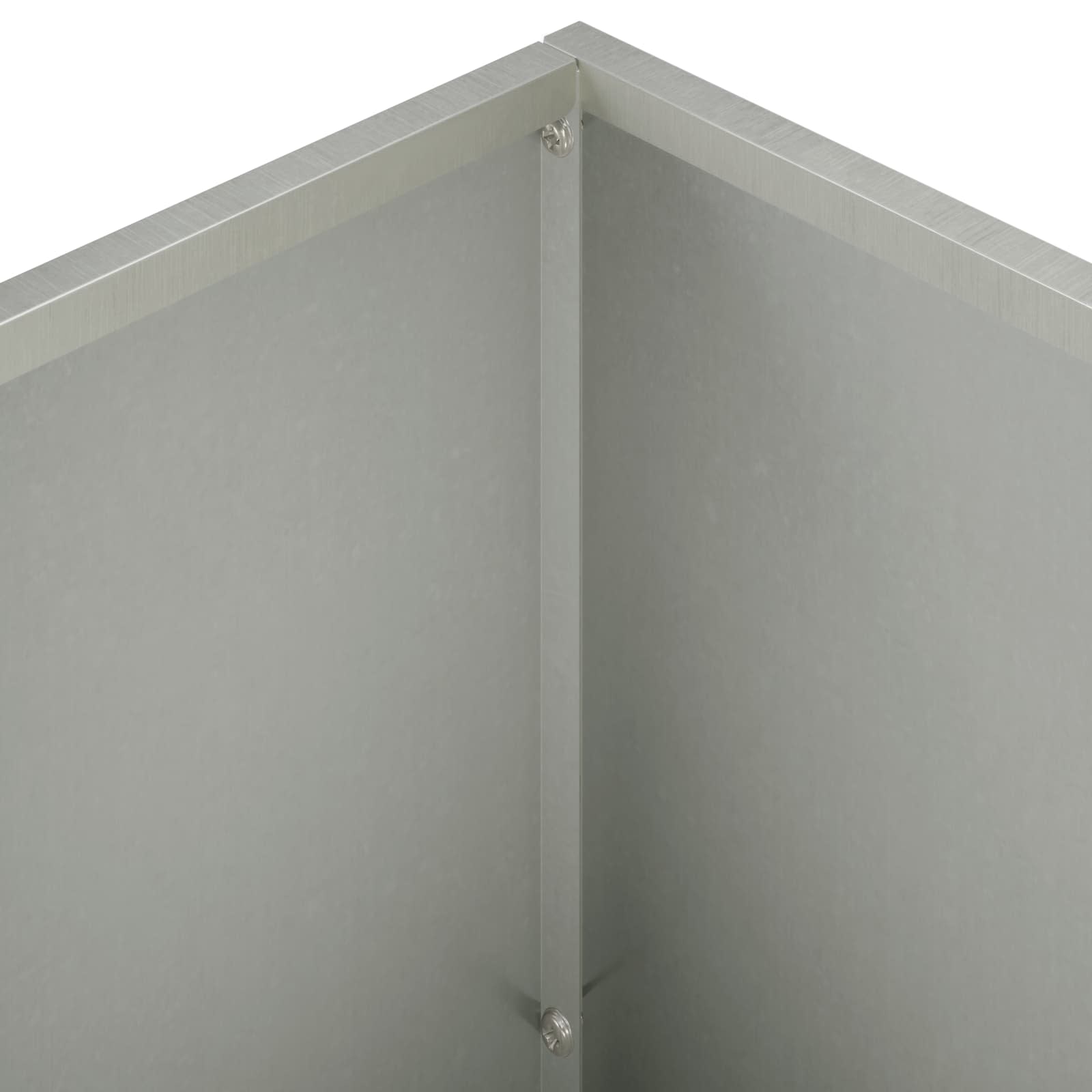 Γλάστρα Κήπου Ασημί 60 x 30 x 50 εκ. Ανοξείδωτο Ατσάλι - Pakobazaar