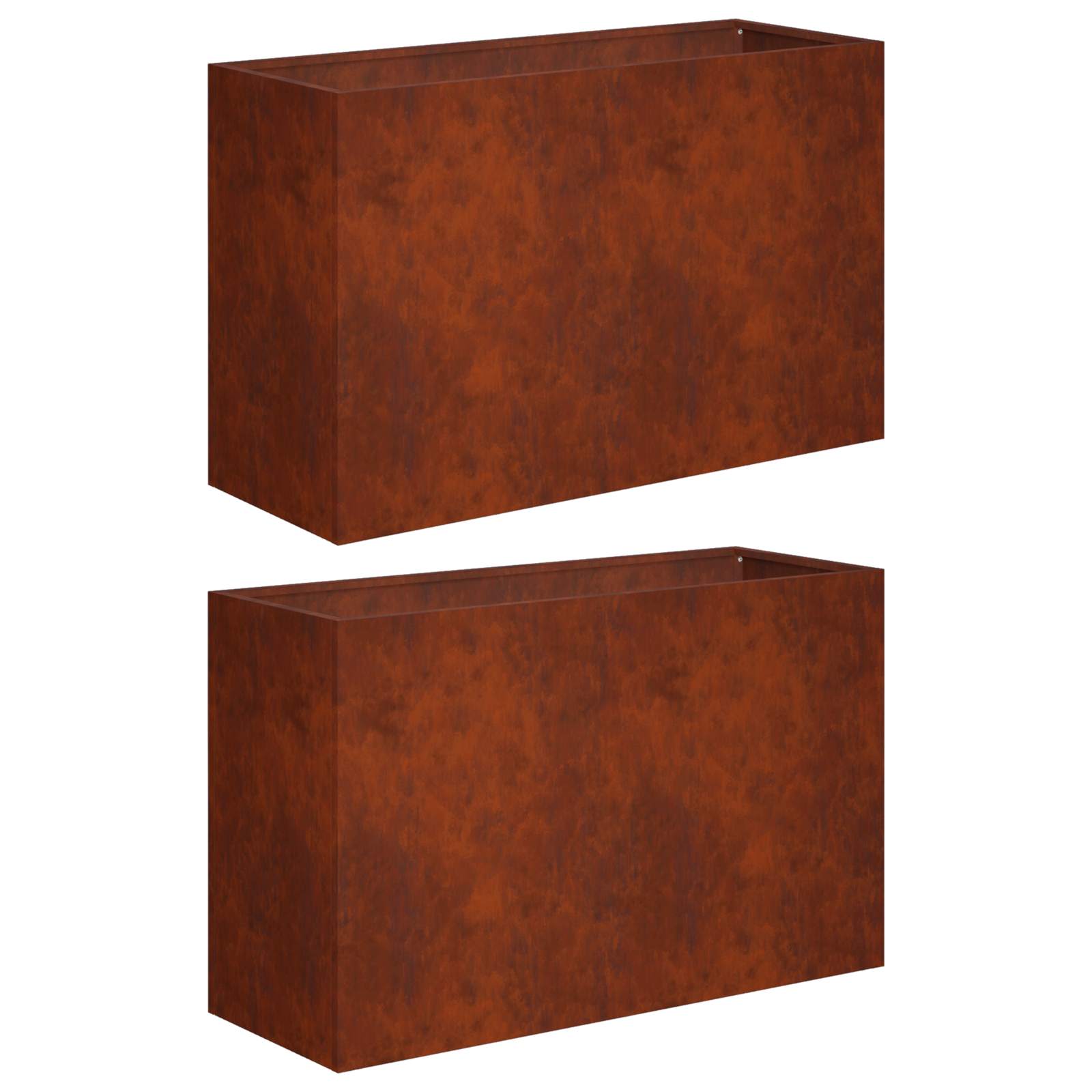 Γλάστρα Κήπου 2 τμχ. Σκ rusty 80 x 30 x 40 εκ
