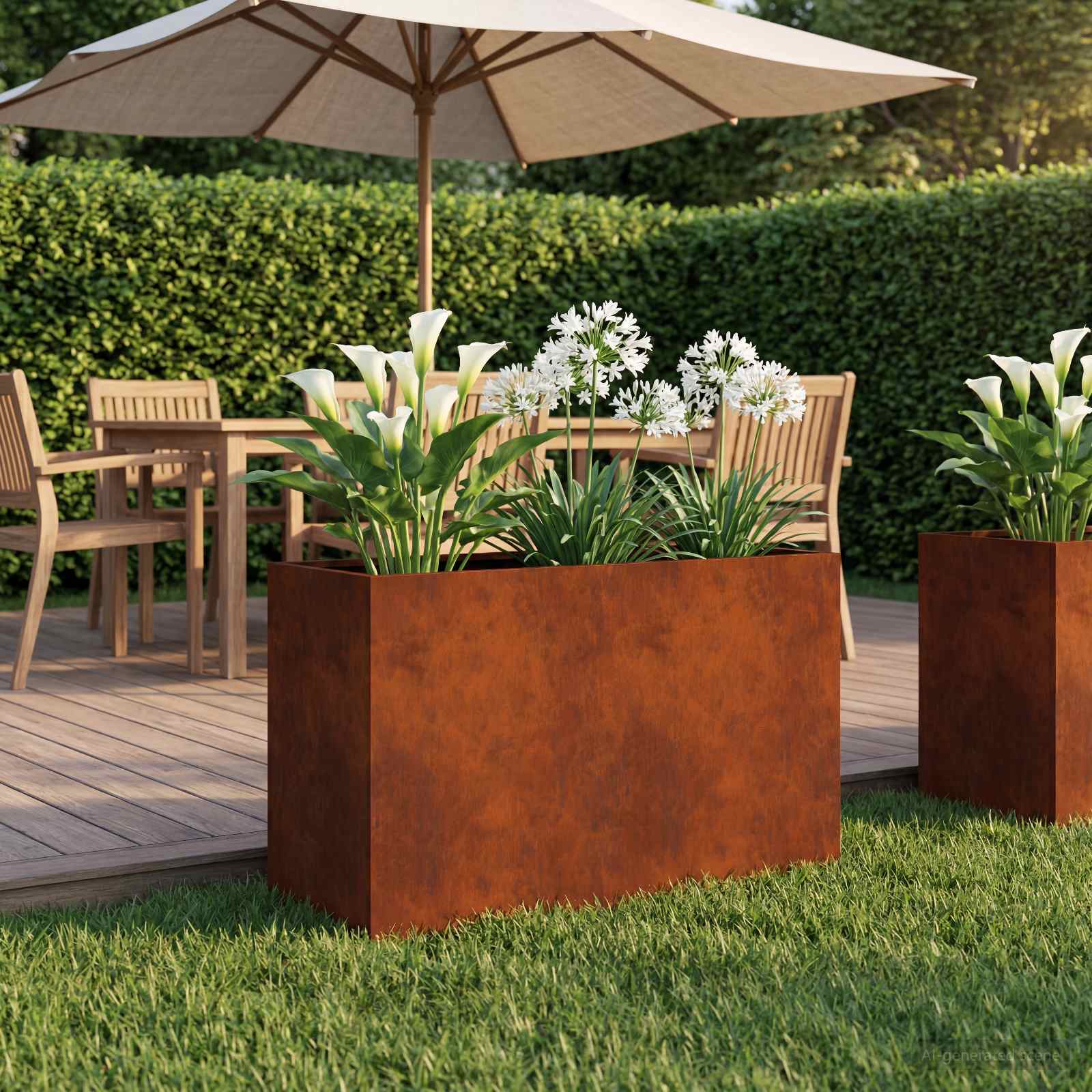 Γλάστρα Κήπου Σκ rusty 80 x 30 x 50 εκ - Pakobazaar