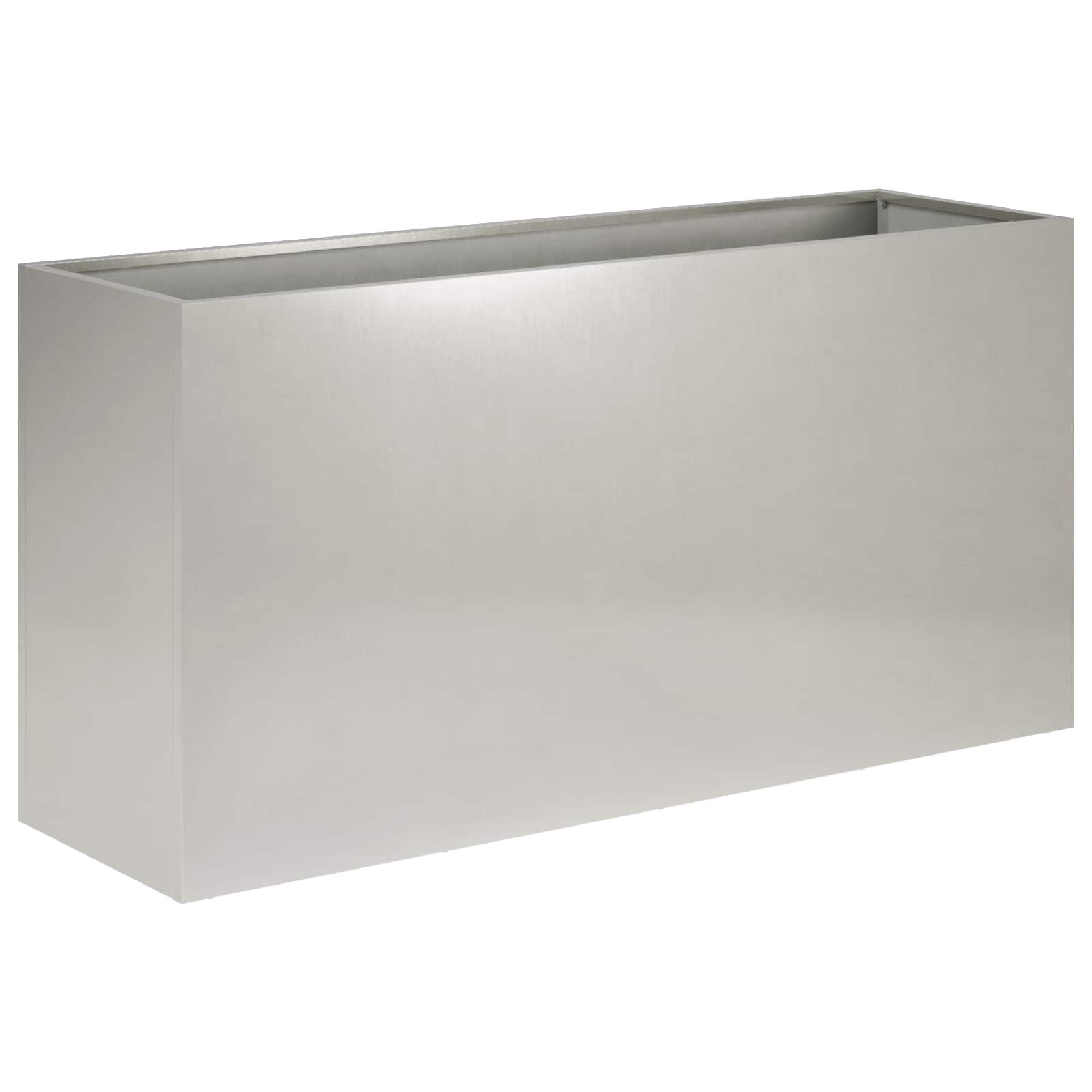 Γλάστρα Κήπου 2 τμχ. Ασημί 100 x 30 x 50 cm Ανοξείδωτο Ατσάλι - Pakobazaar