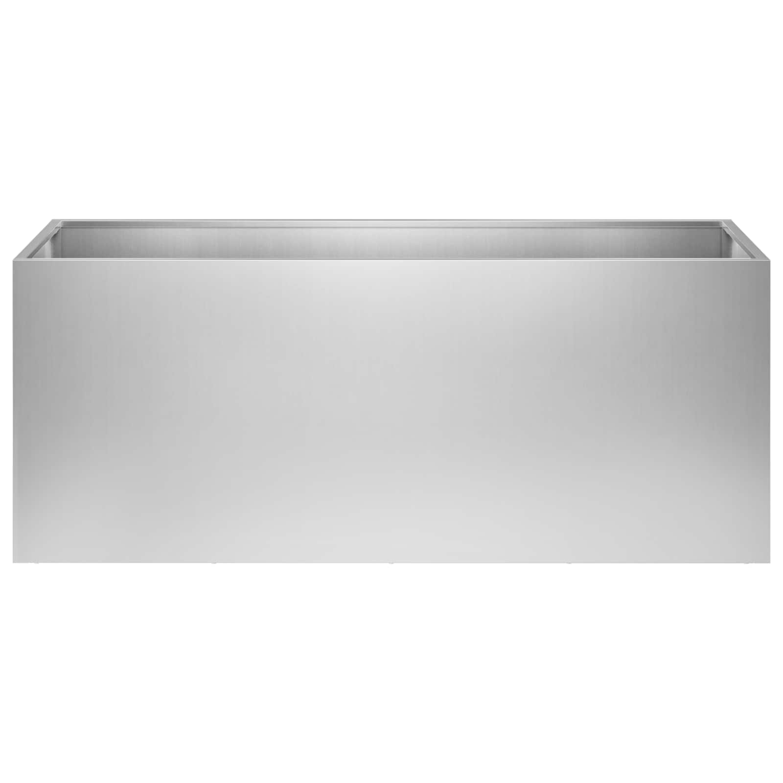 Γλάστρα Κήπου Ασημί 100 x 30 x 50 cm Γαλβανισμένος Χάλυβας