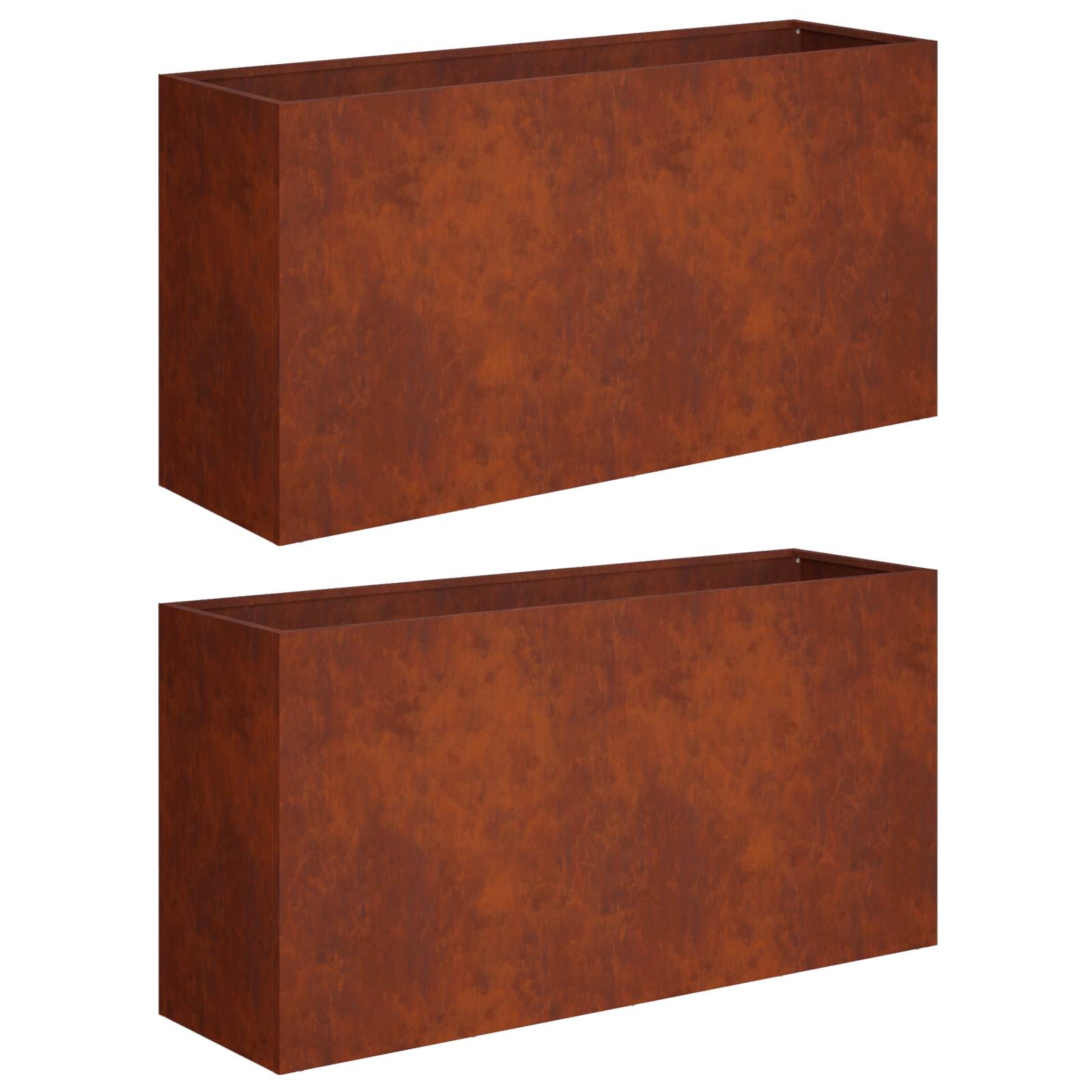 Γλάστρα Κήπου 2 τμχ. Σκ rusty 100 x 30 x 50 cm - Pakobazaar