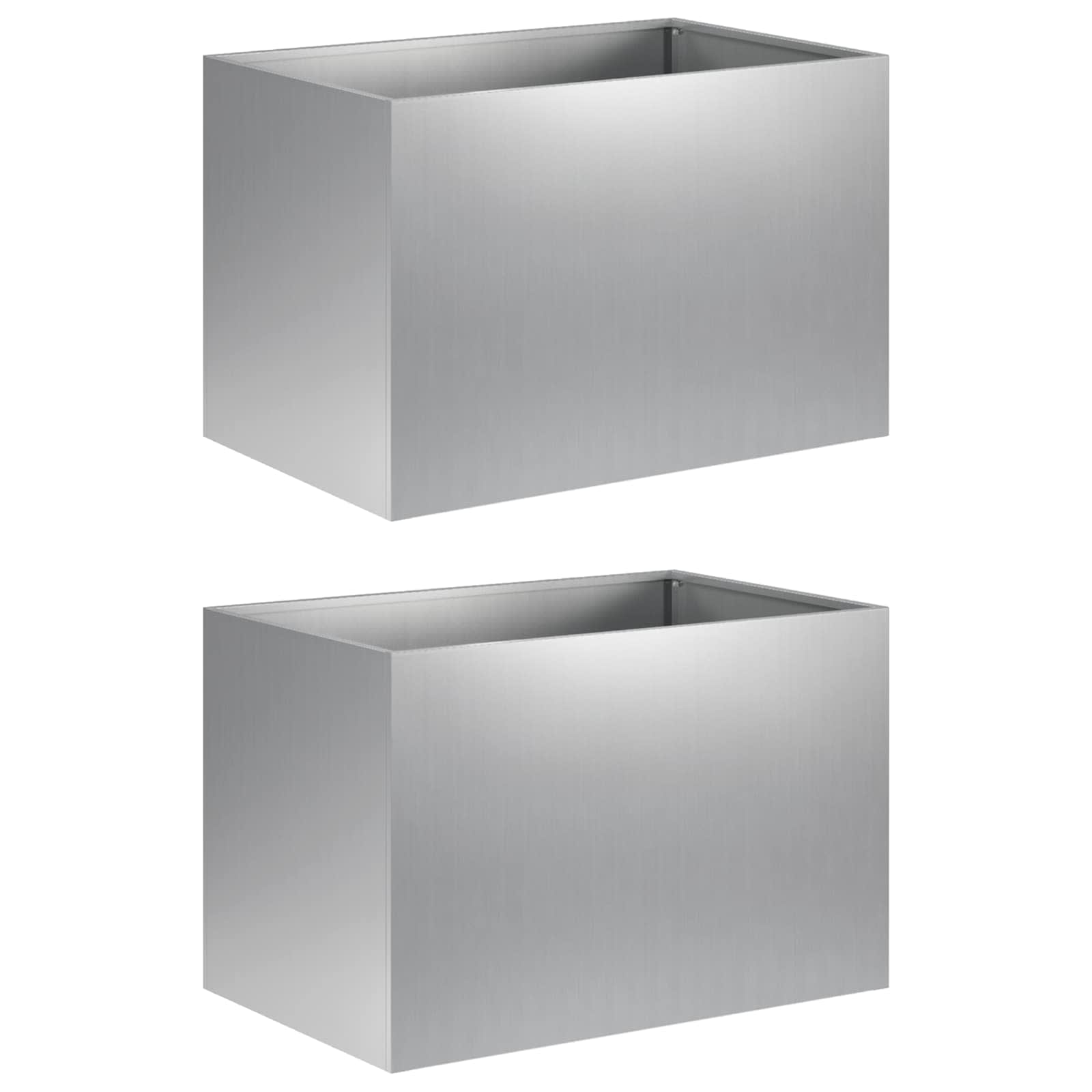 Γλάστρα Κήπου 2 τμχ. Ασημί 50 x 40 x 40 εκ. - Pakobazaar