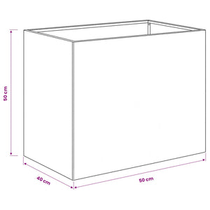 Γλάστρα Κήπου Ανθρακί 50 x 40 x 50 εκ Ψυχρής έλασης χάλυβας