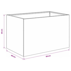 Γλάστρα Κήπου 2 τμχ. Λευκό 60 x 40 x 40 εκ.