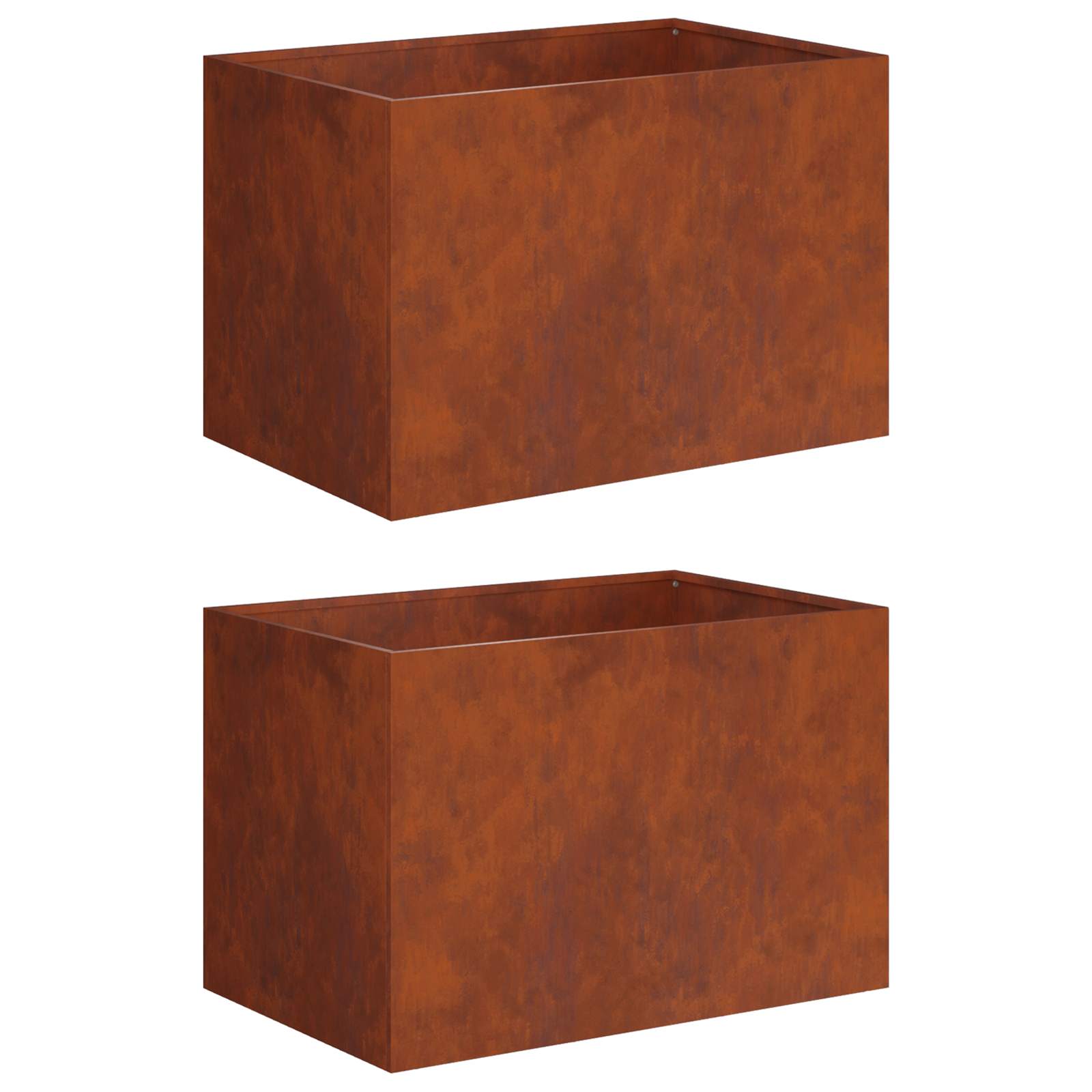 Γλάστρα Κήπου 2 τμχ. Σκ rusty 60 x 40 x 40 εκ. - Pakobazaar