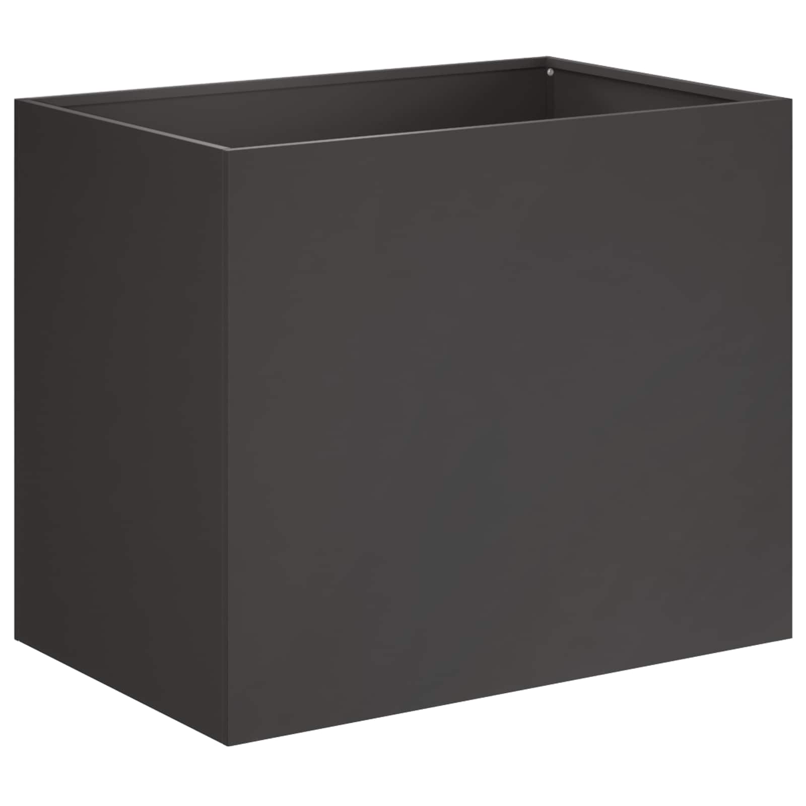 Γλάστρα Κήπου Μαύρο 60 x 40 x 50 cm Ψυχρής έλασης χάλυβας