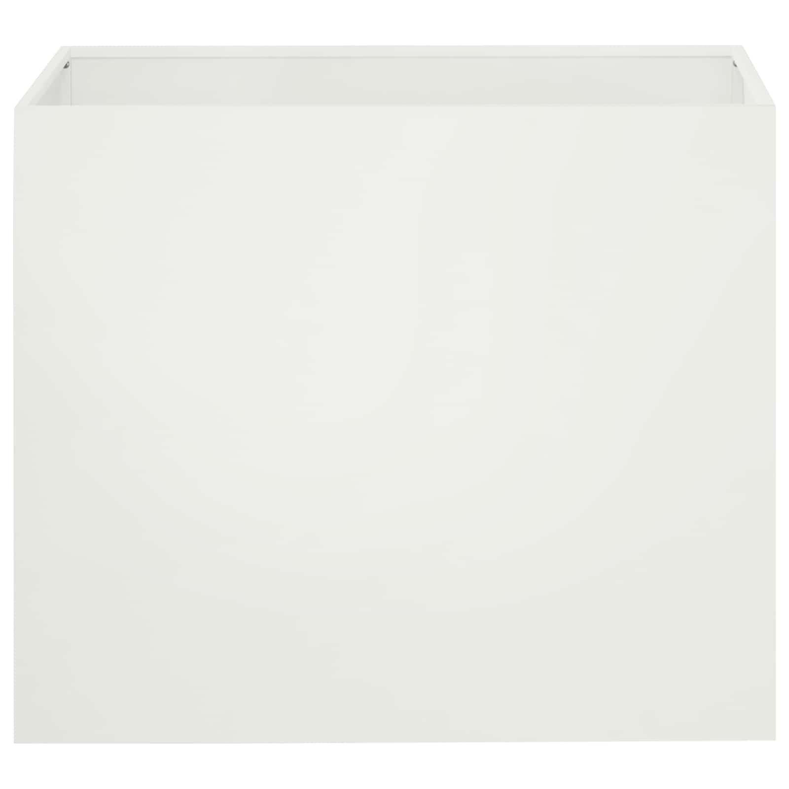 Γλάστρα Κήπου Λευκό 60 x 40 x 50 cm Ψυχρής έλασης χάλυβας - Pakobazaar