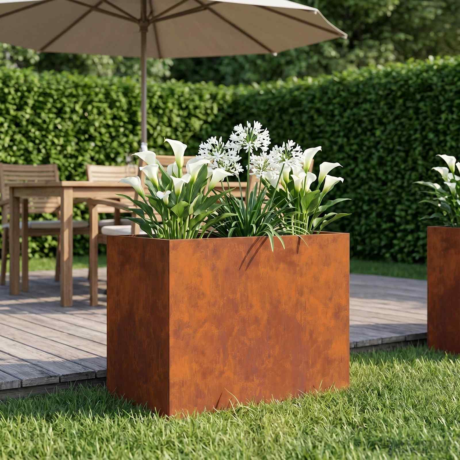 Γλάστρα Κήπου Σκ rusty 60 x 40 x 50 cm - Pakobazaar