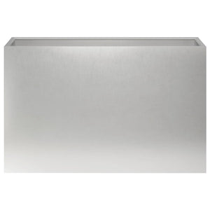 Γλάστρα Κήπου 2 τμχ. Ασημί 80 x 40 x 50 cm Ανοξείδωτο Ατσάλι