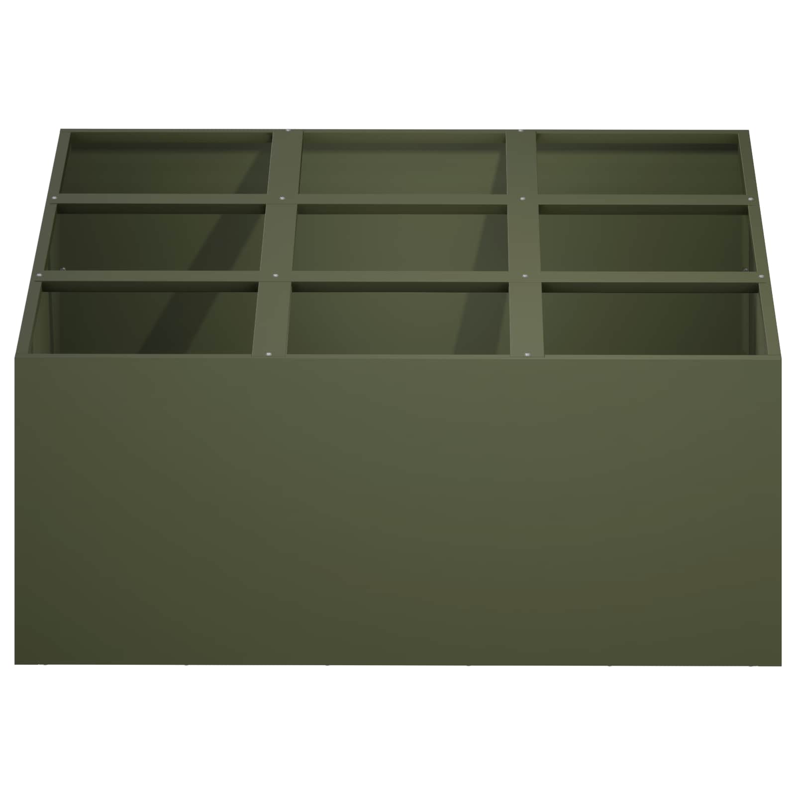 Γλάστρα Κήπου Λαδί 100 x 100 x 20 cm Ψυχρής έλασης χάλυβας