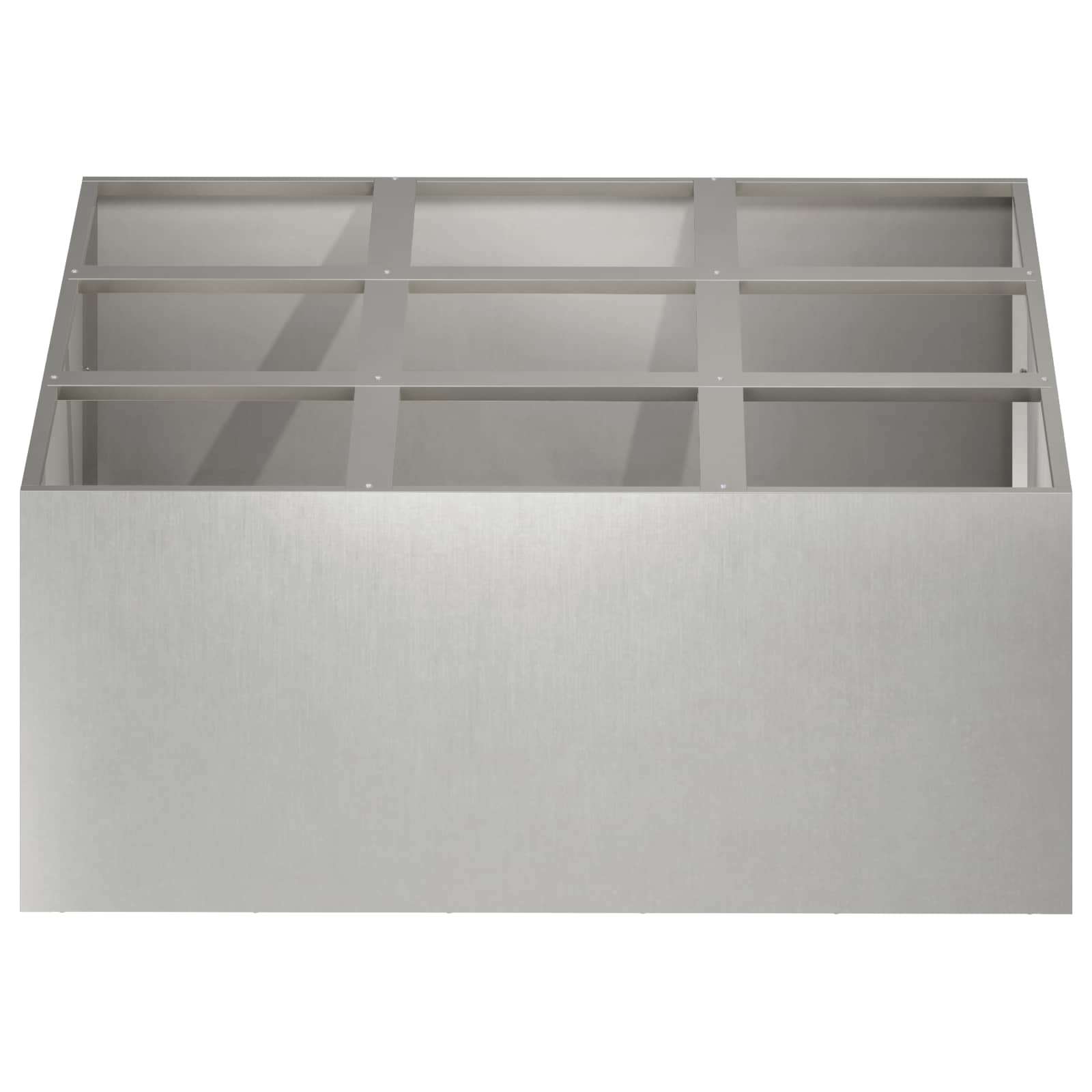 Γλάστρα Κήπου Ασημί 100 x 100 x 20 cm Ανοξείδωτο Ατσάλι - Pakobazaar