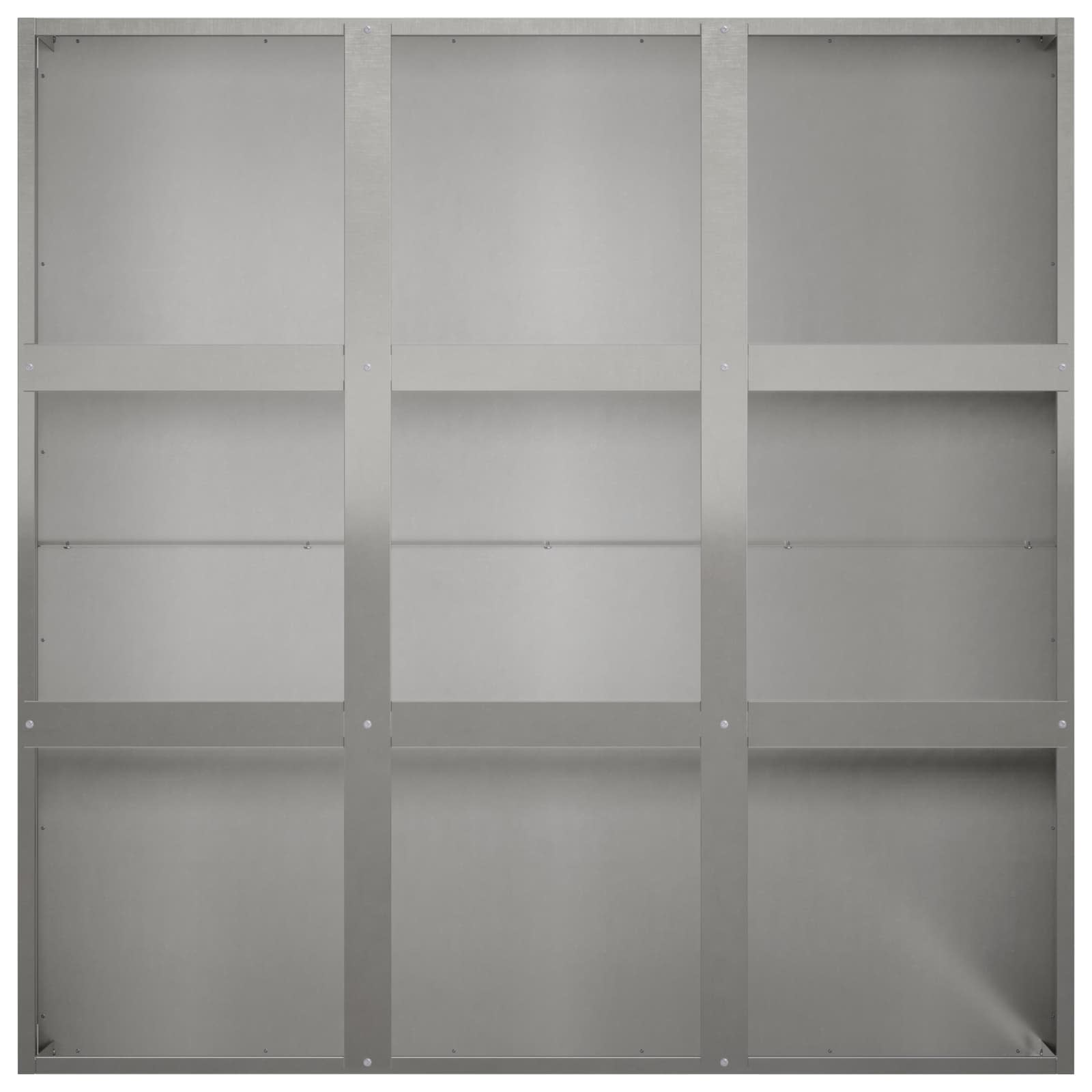 Γλάστρα Κήπου Ασημί 100 x 100 x 20 cm Ανοξείδωτο Ατσάλι - Pakobazaar