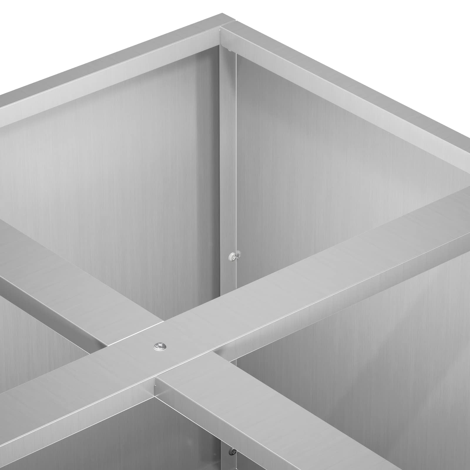 Γλάστρα Κήπου Ασημί 100 x 100 x 20 cm Γαλβανισμένος Χάλυβας - Pakobazaar