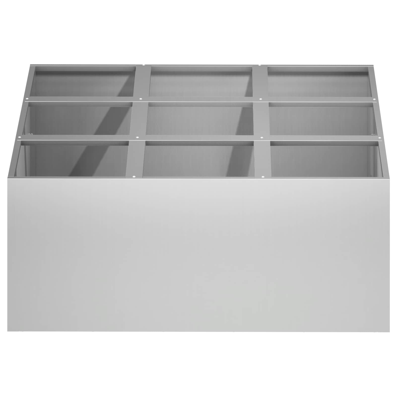 Γλάστρα Κήπου Ασημί 100 x 100 x 30 cm Γαλβανισμένος Χάλυβας - Pakobazaar