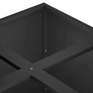 Γλάστρα Κήπου Μαύρο 100 x 100 x 40 cm Ψυχρής έλασης χάλυβας
