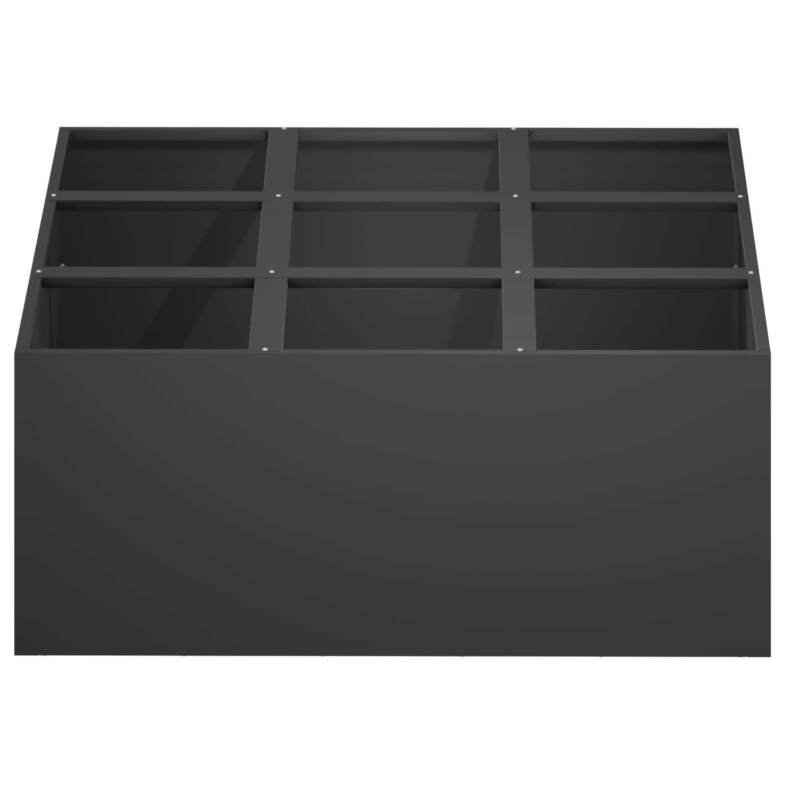 Γλάστρα Κήπου Μαύρο 100 x 100 x 40 cm Ψυχρής έλασης χάλυβας