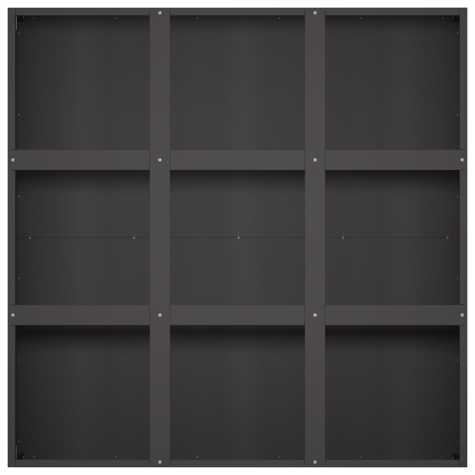 Γλάστρα Κήπου Μαύρο 100 x 100 x 40 cm Ψυχρής έλασης χάλυβας