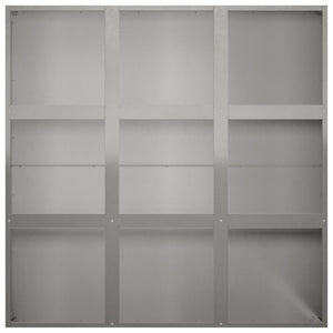 Γλάστρα Κήπου Ασημί 100 x 100 x 40 cm Ανοξείδωτο Ατσάλι - Pakobazaar