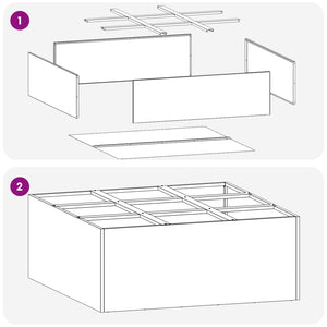 Γλάστρα Κήπου Ανθρακί 100 x 100 x 50 cm Ψυχρής έλασης χάλυβας