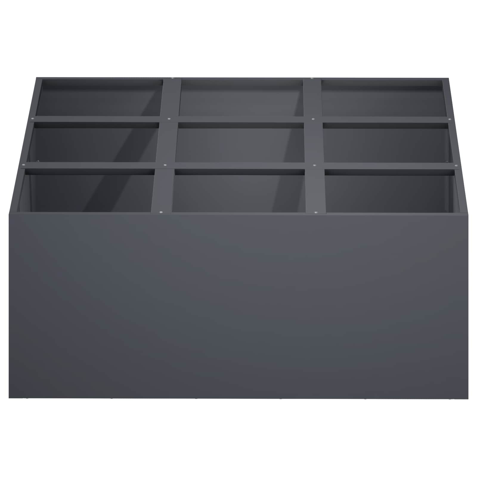 Γλάστρα Κήπου Ανθρακί 100 x 100 x 50 cm Ψυχρής έλασης χάλυβας