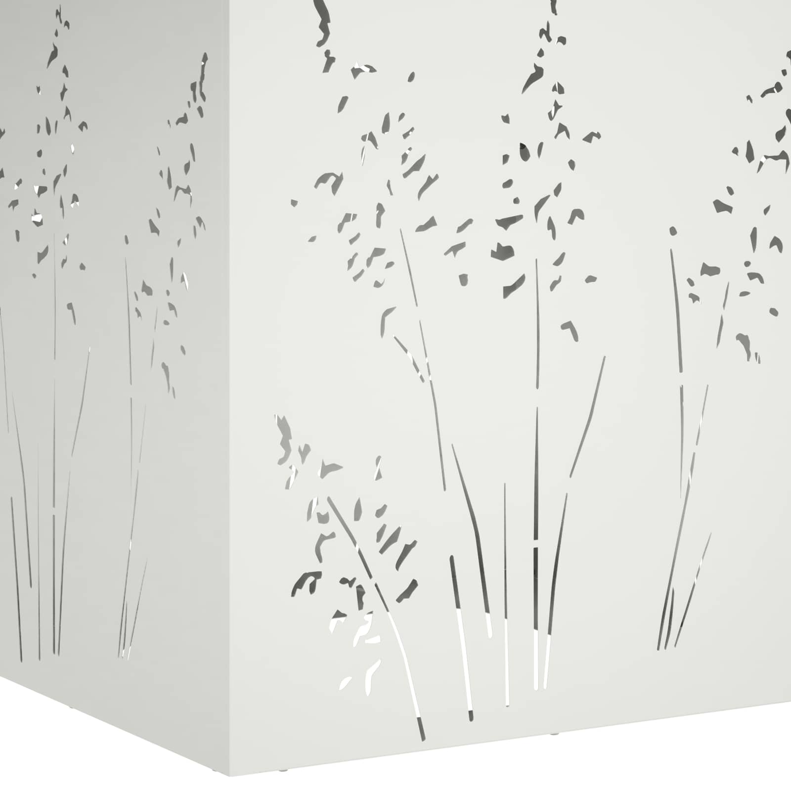 Γλάστρα Κήπου Λευκό 50 x 50 x 75 cm Ψυχρής έλασης χάλυβας
