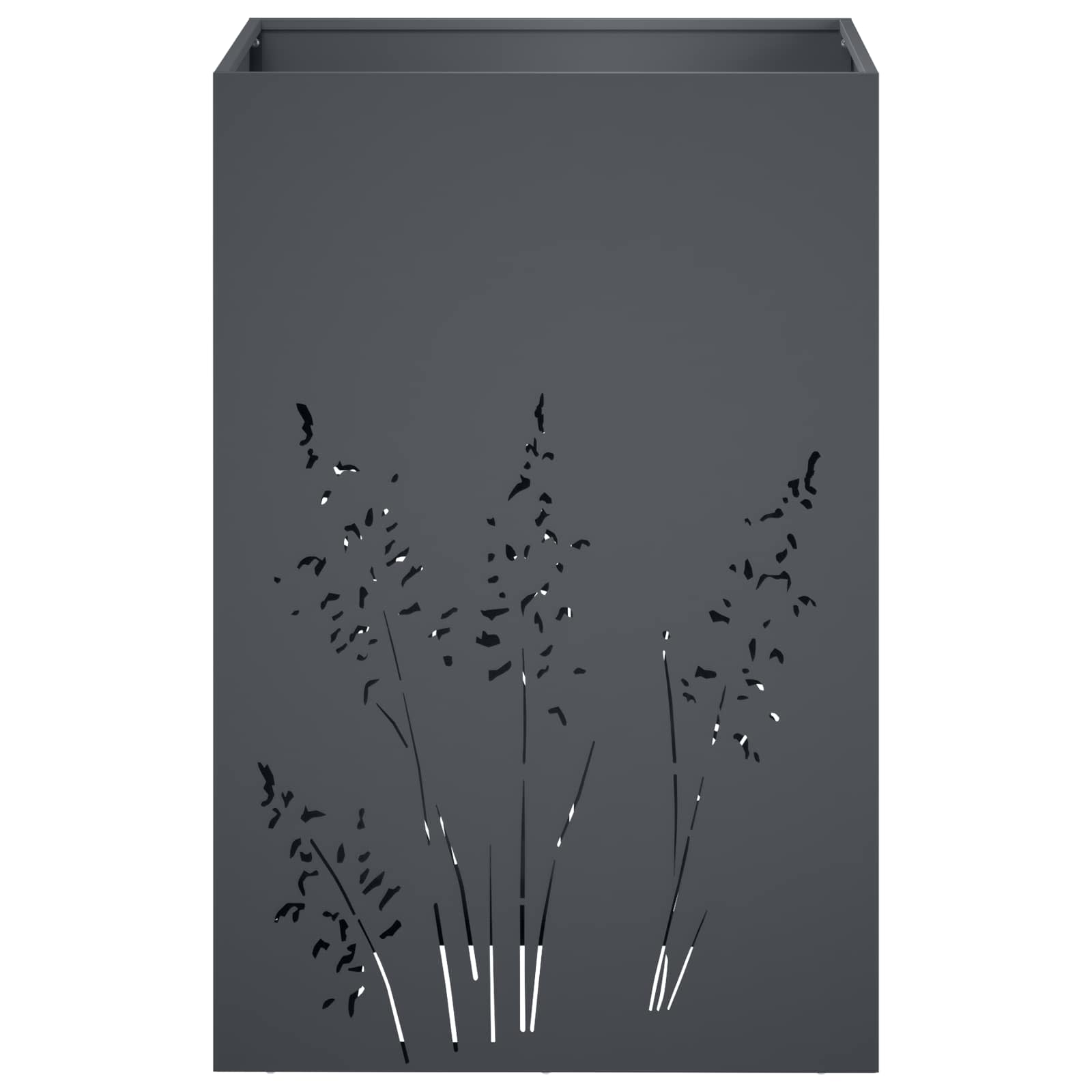 Γλάστρα Κήπου Ανθρακί 50 x 50 x 75 cm Ψυχρής έλασης χάλυβας