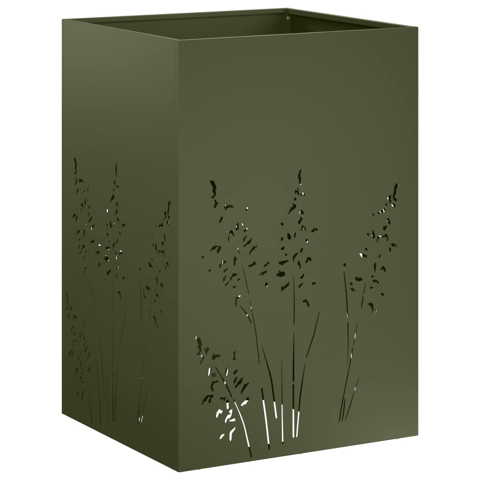 Γλάστρα Κήπου Λαδί 50 x 50 x 75 cm Ψυχρής έλασης χάλυβας