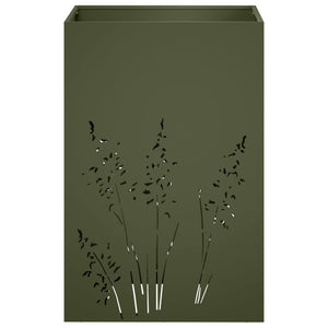 Γλάστρα Κήπου Λαδί 50 x 50 x 75 cm Ψυχρής έλασης χάλυβας
